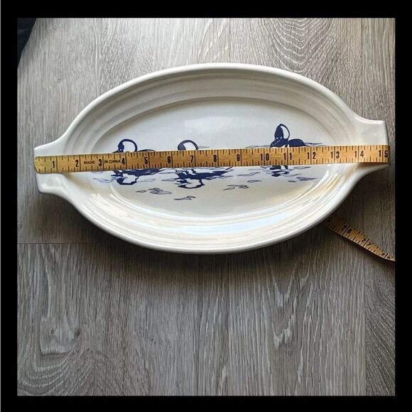 Benn & Gallagher Harstine Island Coastal Duck Pugent Large 15" Platter Casserole - Picture 6 of 8